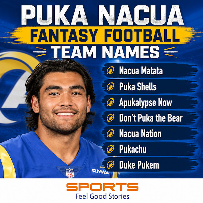 Funny Puka Nacua Fantasy Football Names.