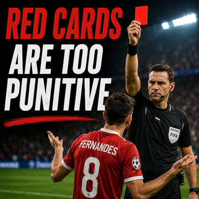 Red cards are too punitive.