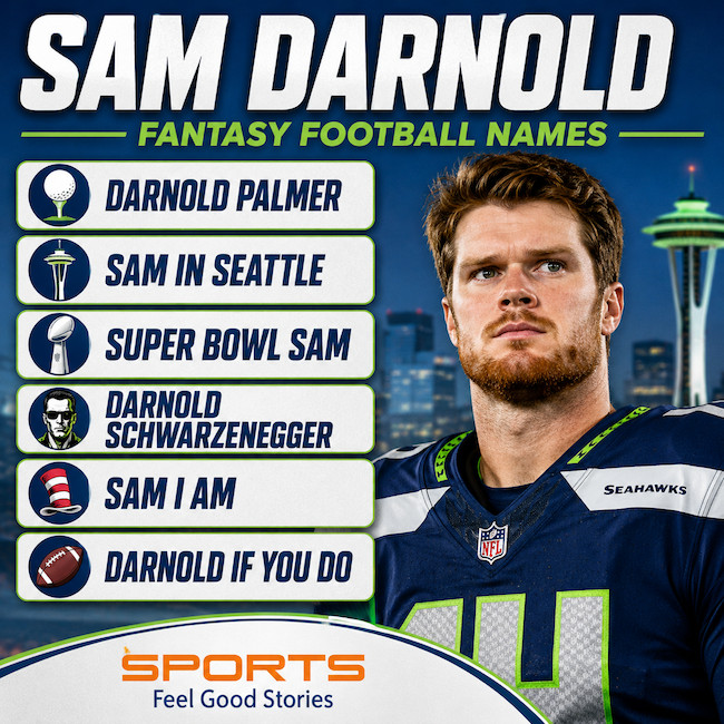 Creative fantasy football names for Sam Darnold.