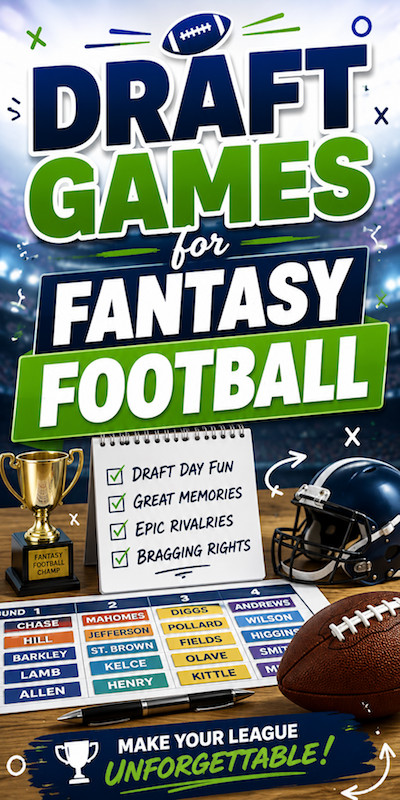 Draft games for fantasy football.