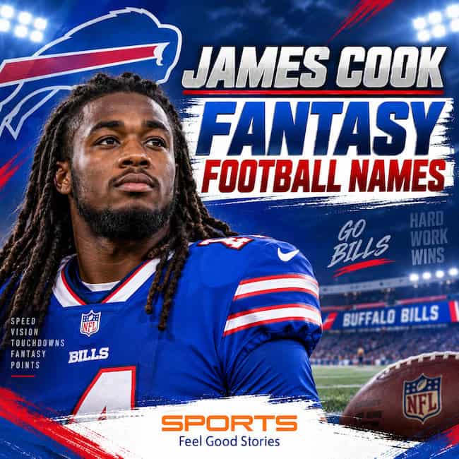 Funny James Cook Fantasy Football Team Names.