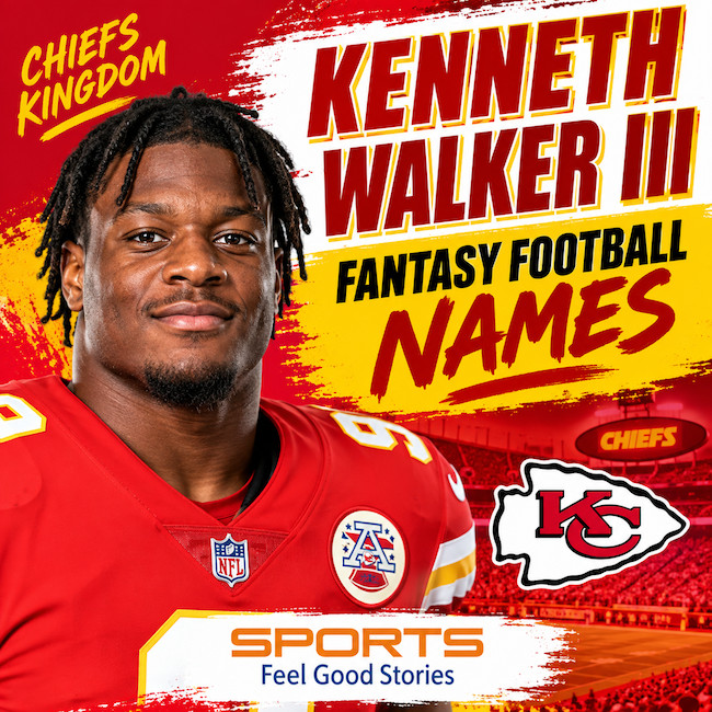 Funny Ken Walker fantasy football names.