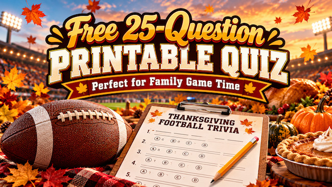 Thanksgiving Printable Quiz.
